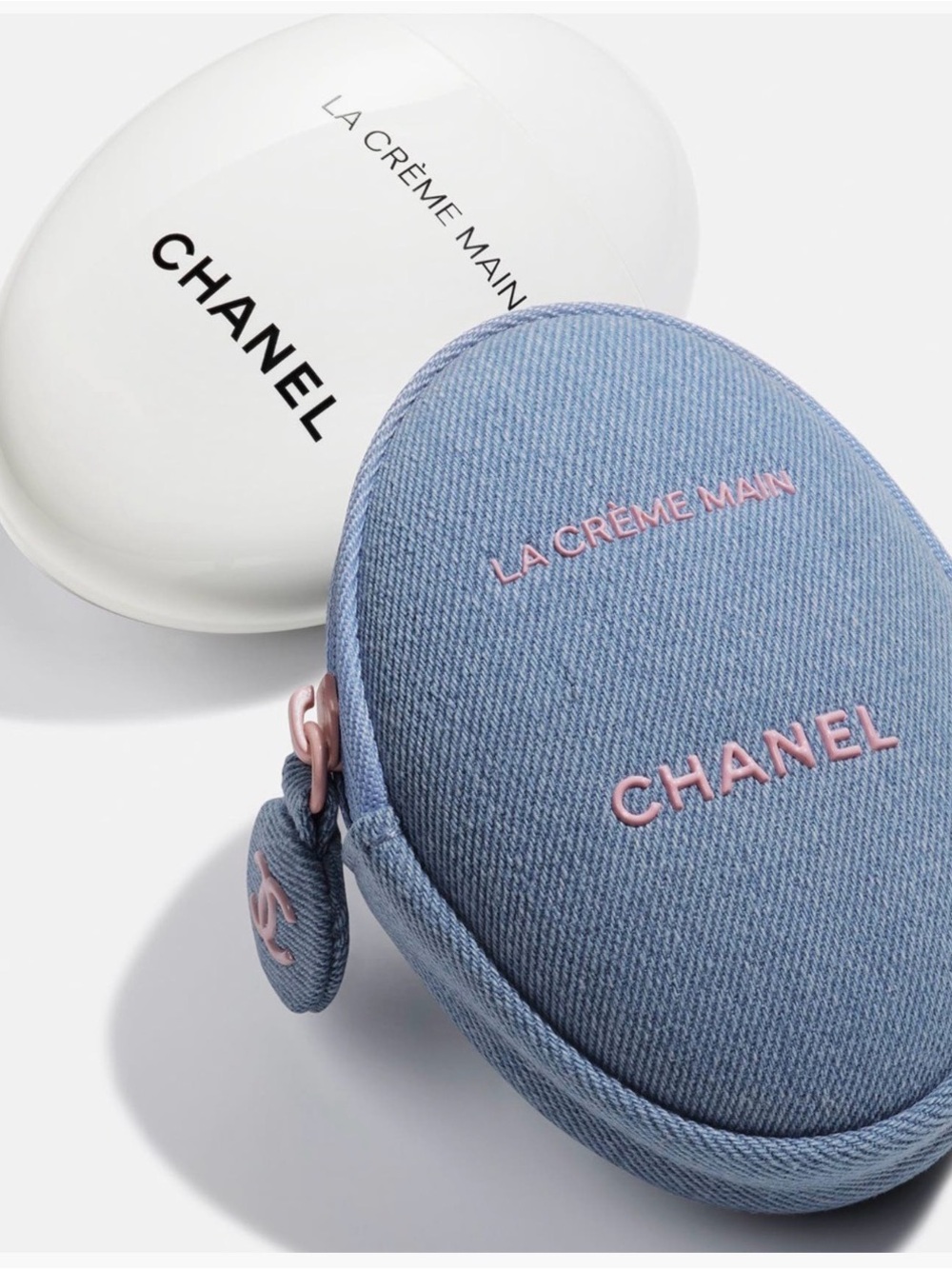 CHANEL La Crème Main Hand Cream with Blue Denim Pouch